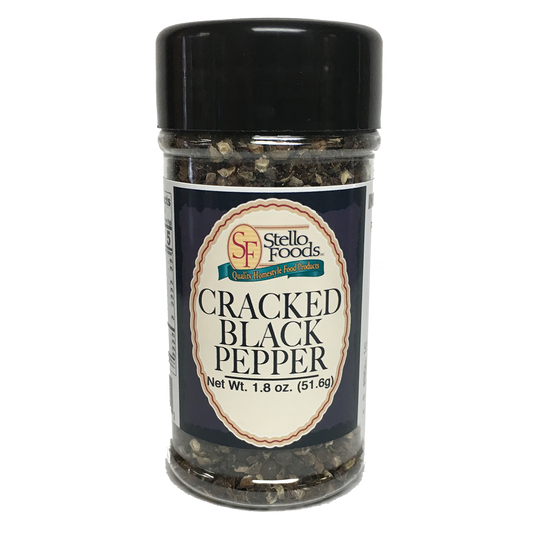 Stello Foods Spices - Pepper - Black - Cracked 1.8 oz