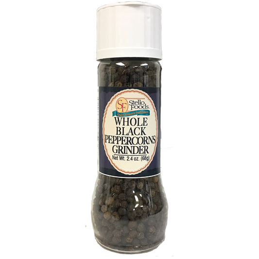 Stello Foods Spices   Peppercorns  Black   Grinder 2.4 oz