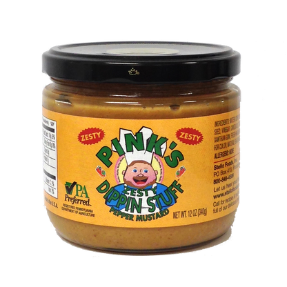 Pink's   Dippin Stuff Hot Pepper Mustard 12 oz