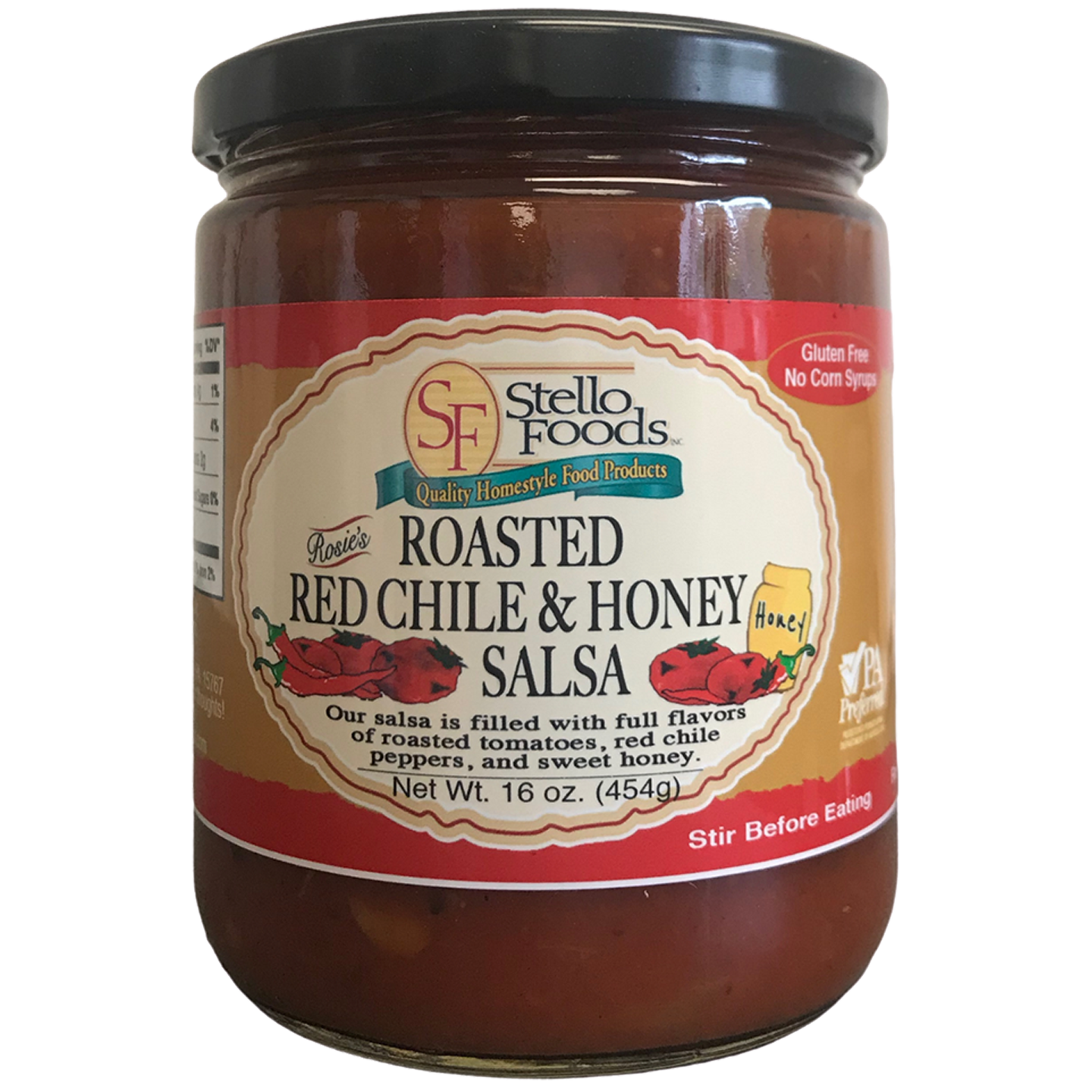 Stello Foods - Rosie's Roasted Red Chile & Honey Salsa 16 oz