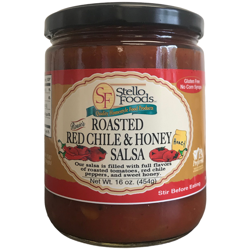 Stello Foods - Rosie's Roasted Red Chile & Honey Salsa 16 oz