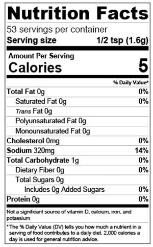 Nutrition Facts