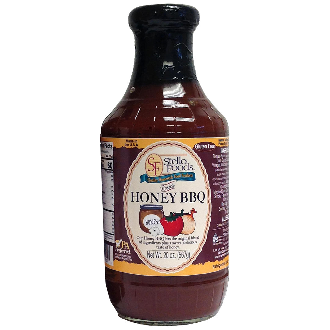 Stello Foods   Rosie's Honey BBQ Sauce 20 oz