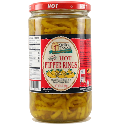 Stello Foods - Rosie's Hot Pepper Rings 24 oz