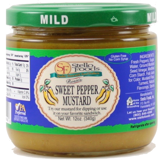 Stello Foods - Rosie's Sweet Pepper Mustard 12 oz