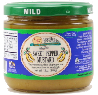 Stello Foods - Rosie's Sweet Pepper Mustard 12 oz