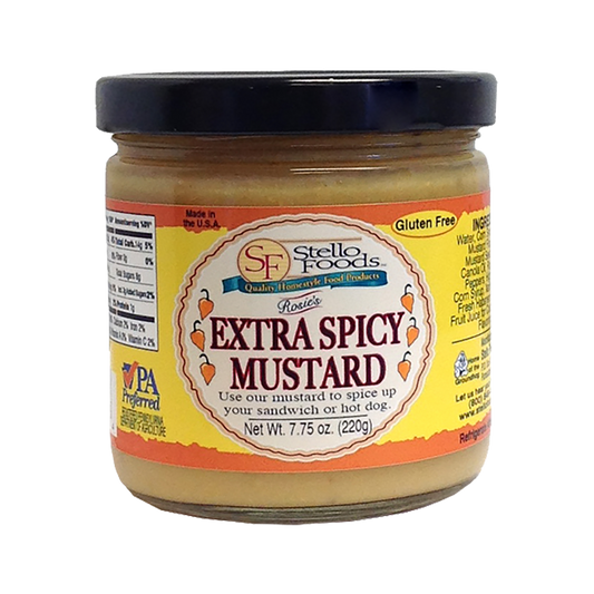 Stello Foods   Rosie's Extra Spicy Mustard 7.75 oz