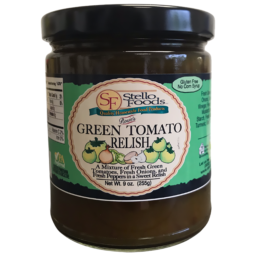 Stello Foods   Rosie's Green Tomato Relish 9 oz