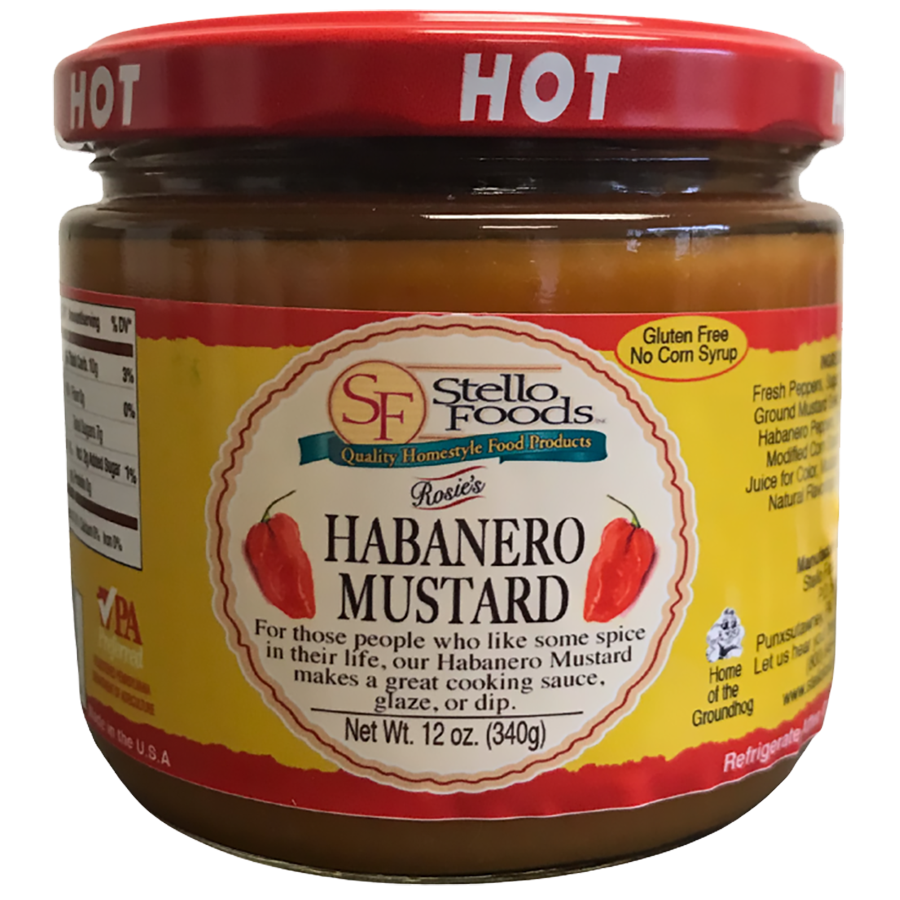 Stello Foods   Rosie's Habanero Mustard 12 oz