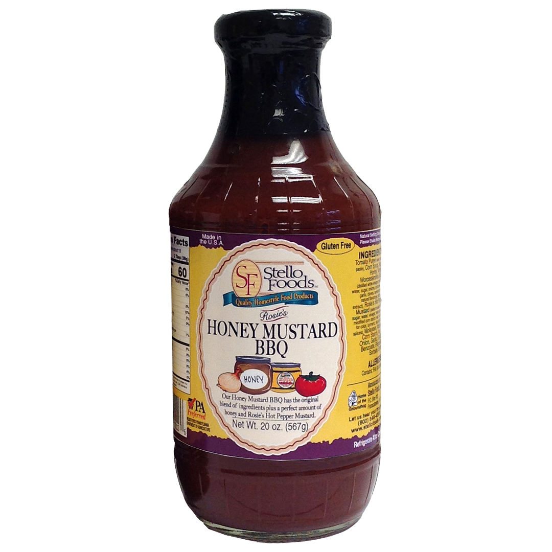 Stello Foods   Rosie's Honey Mustard BBQ Sauce 20 oz