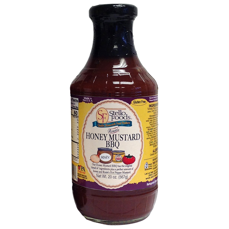 Stello Foods   Rosie's Honey Mustard BBQ Sauce 20 oz