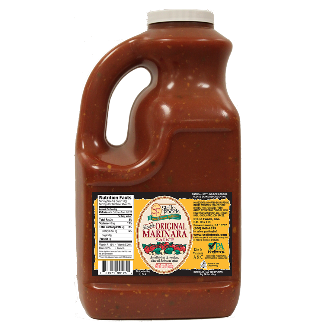 Stello Foods   Rosie's Original Marinara Spaghetti Sauce 135 oz
