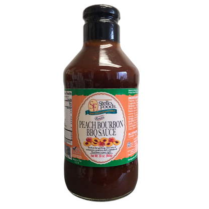 Stello Foods   Rosie's Peach Bourbon BBQ Sauce 30 oz