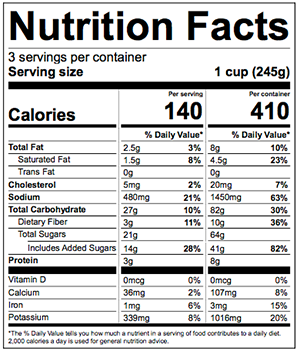 Nutrition Facts