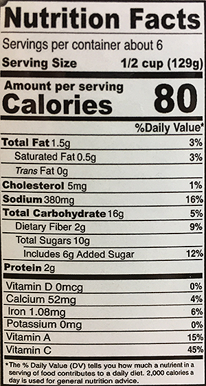 Nutrition Facts