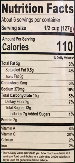 Nutrition Facts