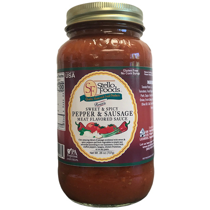 Stello Foods - Rosie's Sweet and Spicy Pepper and Sausage Meat Flavored Sauce 26oz