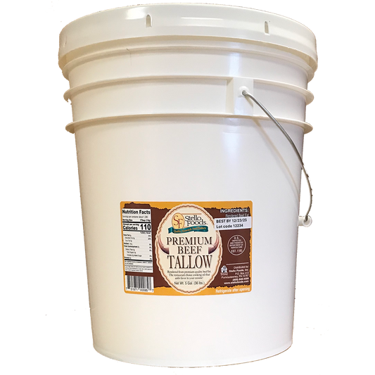 Premium Beef Tallow 5 Gallon Pail (36 lbs.)