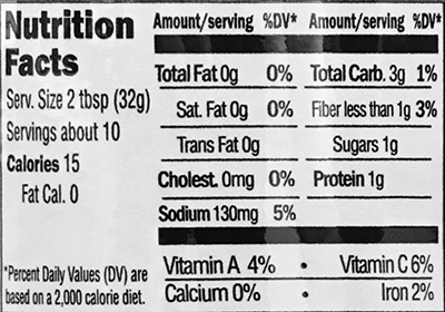 Nutrition Facts