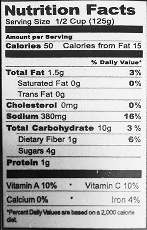 Nutrition Facts