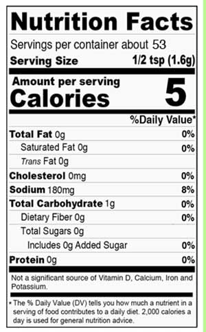 Nutrition Facts