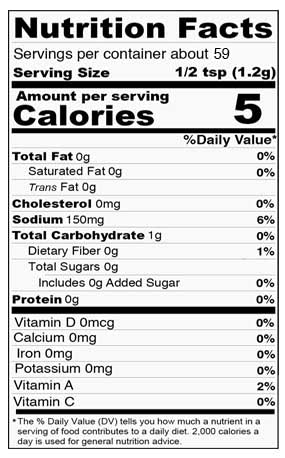 Nutrition Facts