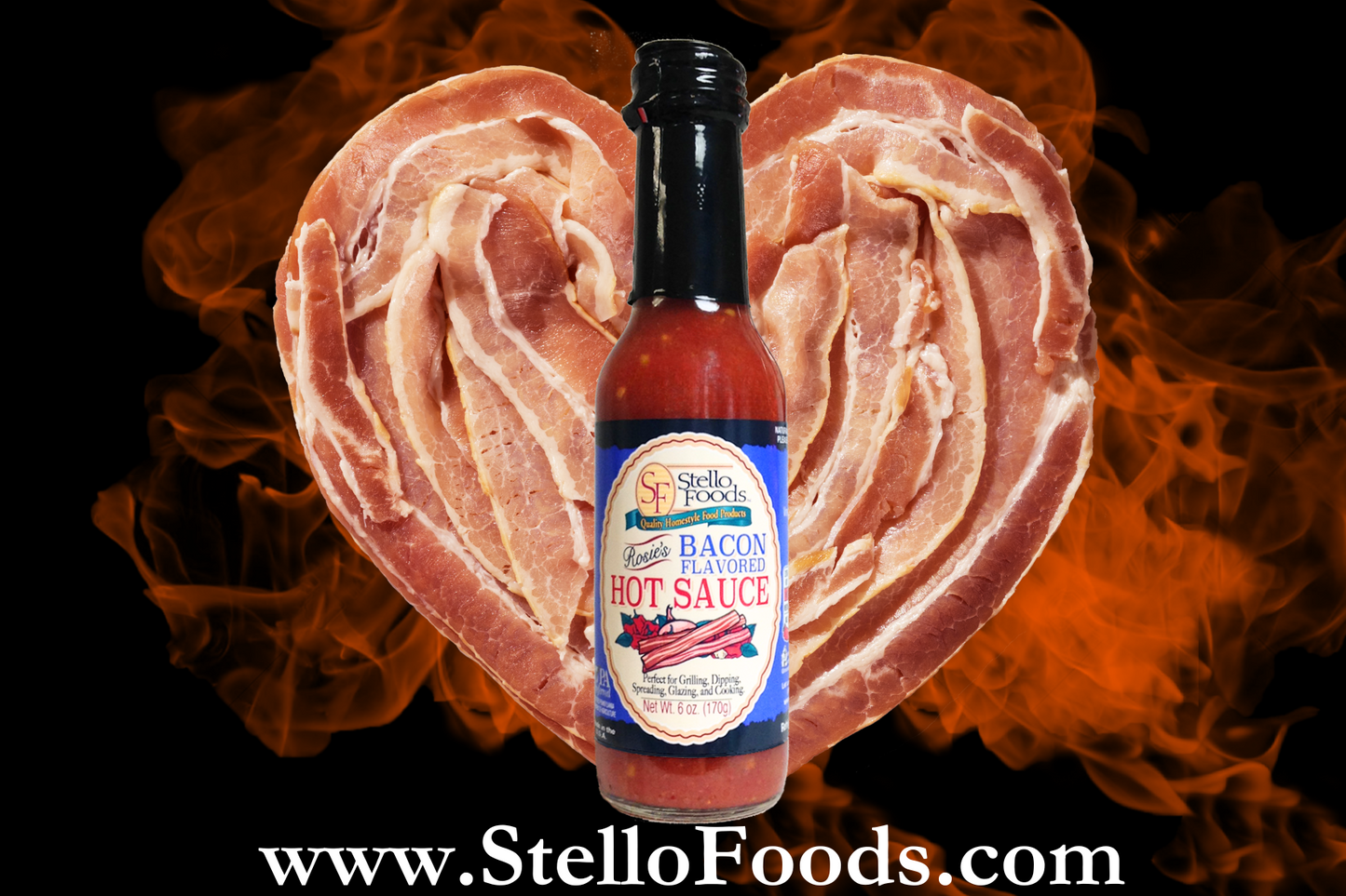 Stello Foods - Rosie's Bacon Flavored Hot Sauce 6oz