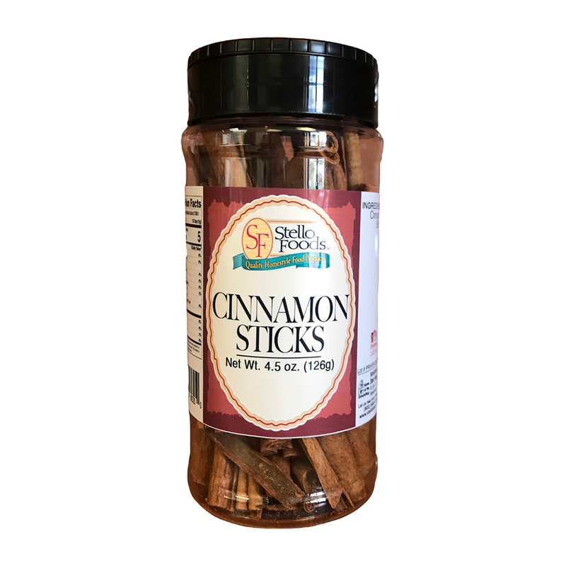 Stello Foods Spices   Cinnamon   3" Sticks 4.5 oz