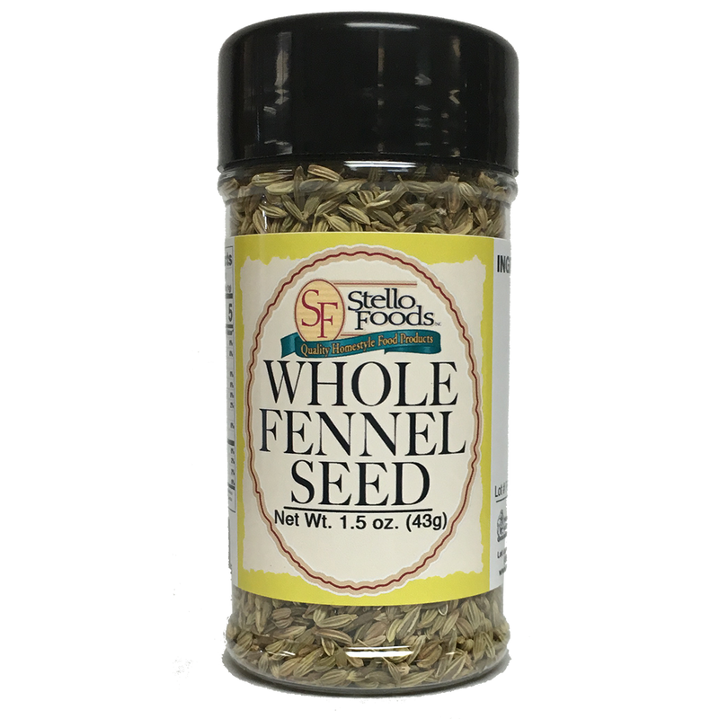 Stello Foods Spices   Fennel   Whole Seed 1.5 oz