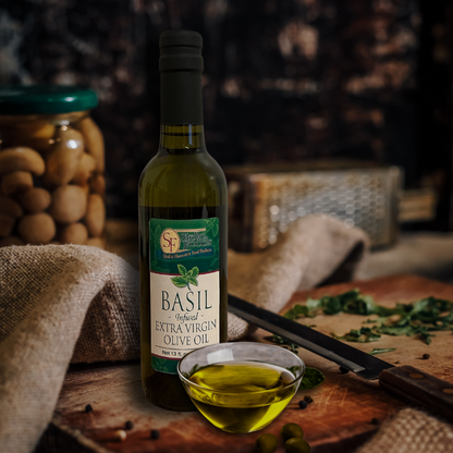 Stello Foods - Basil Infused Extra Virgin Olive Oil 13 oz