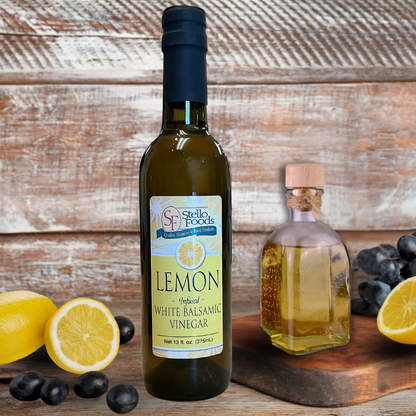 Stello Foods - Lemon Infused White Balsamic Vinegar 13 oz