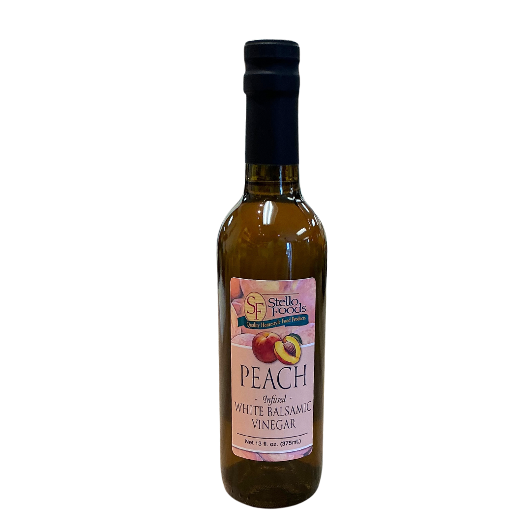 Stello Foods - Peach Infused White Balsamic Vinegar 13 oz