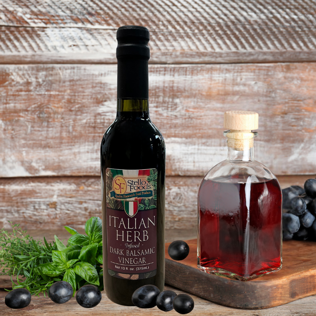 Stello Foods - Italian Herb Infused Dark Balsamic Vinegar 13 oz