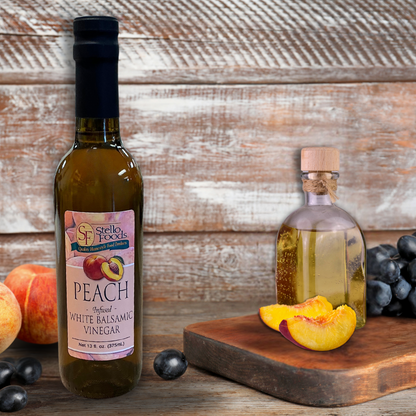 Stello Foods - Peach Infused White Balsamic Vinegar 13 oz