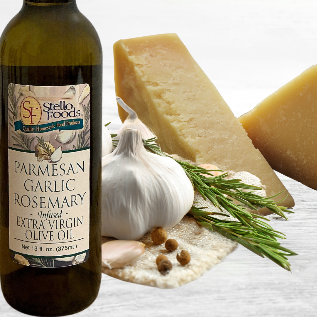 Stello Foods - Parmesan Garlic Rosemary Infused Extra Virgin Olive Oil 13 oz