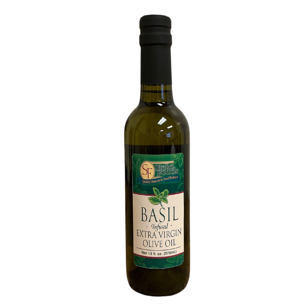 Stello Foods - Basil Infused Extra Virgin Olive Oil 13 oz