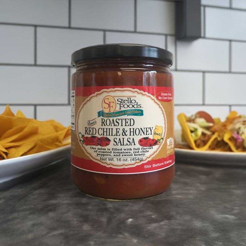 Stello Foods - Rosie's Roasted Red Chile & Honey Salsa 16 oz