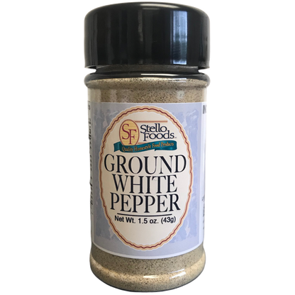 Stello Foods Spices - Pepper - White - Ground 1.5 oz