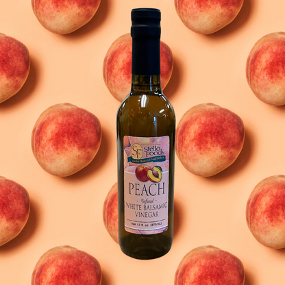 Stello Foods - Peach Infused White Balsamic Vinegar 13 oz