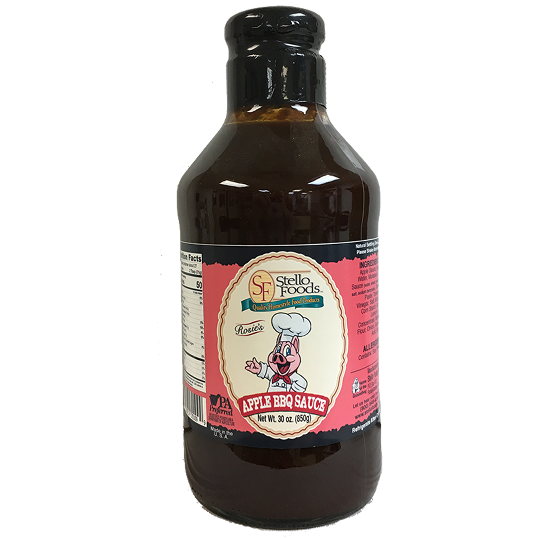 Stello Foods   Rosie's New Orleans Apple BBQ Sauce 30 oz