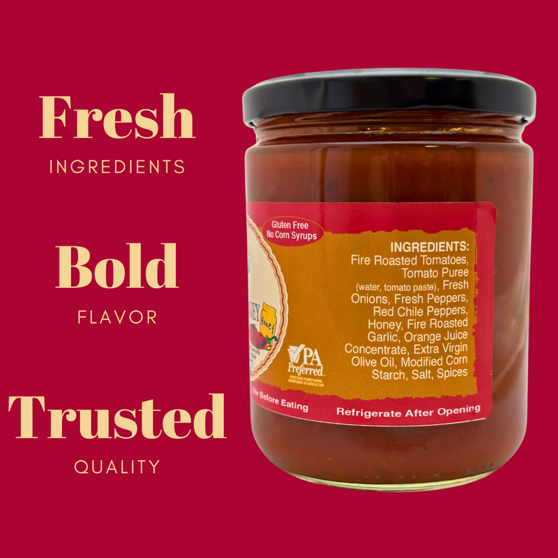 Stello Foods - Rosie's Roasted Red Chile & Honey Salsa 16 oz