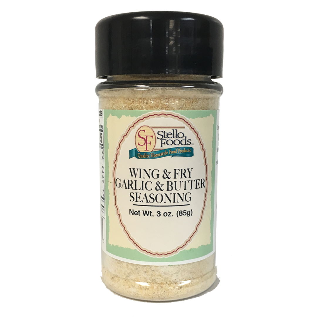 Stello Foods Spices   Wing & Fry Seasoning   Garlic & Butter 3.0 oz