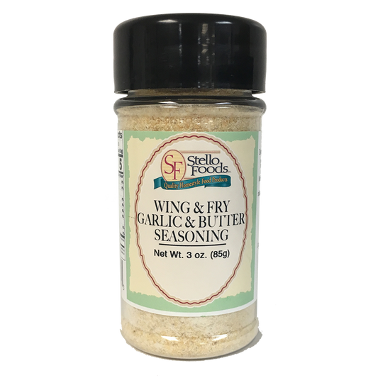 Stello Foods Spices   Wing & Fry Seasoning   Garlic & Butter 3.0 oz