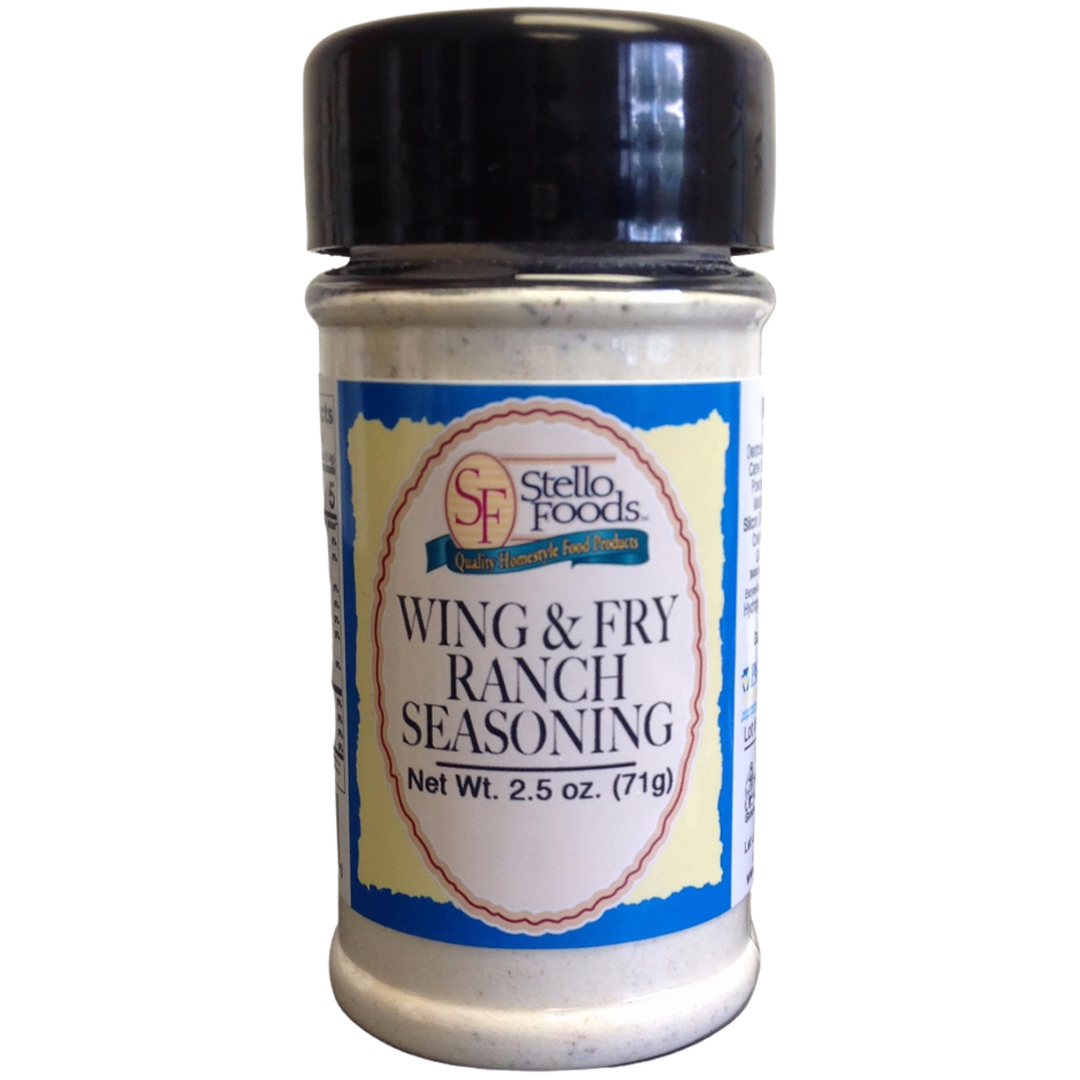 Stello Foods Spices - Wing & Fry Seasoning - Ranch 2.5 oz