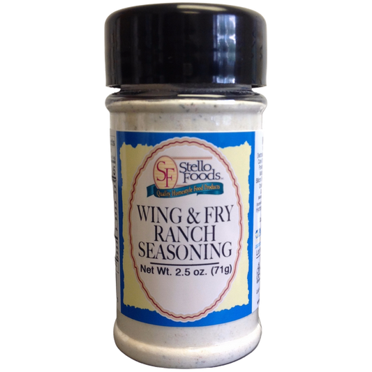 Stello Foods Spices - Wing & Fry Seasoning - Ranch 2.5 oz